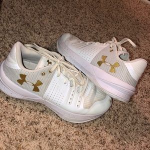 White Under Armour Tennis Shoes used 4 volleyball